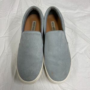 Steve Madden Suede Slip On Gills Baby Blue